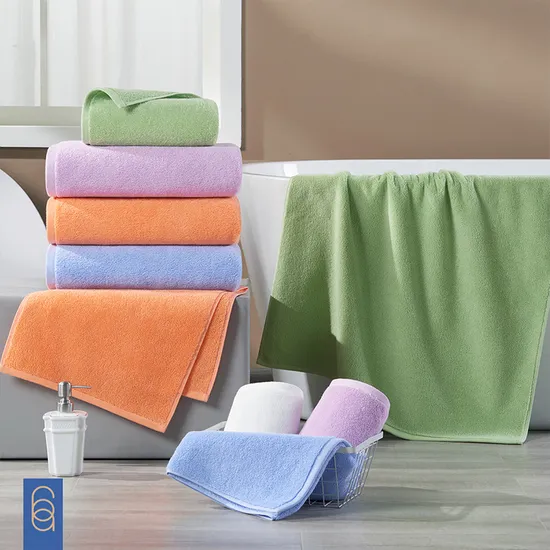 Chinese Factory Low Price Quick Drying Water Absorbing Cotton Bath Towel for Home Hotel