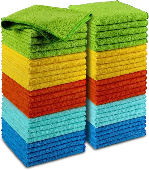 Custom Microfiber Cleaning Kitchen Cloth Rags Car Absorbent Window Cleaning Cloth Towel