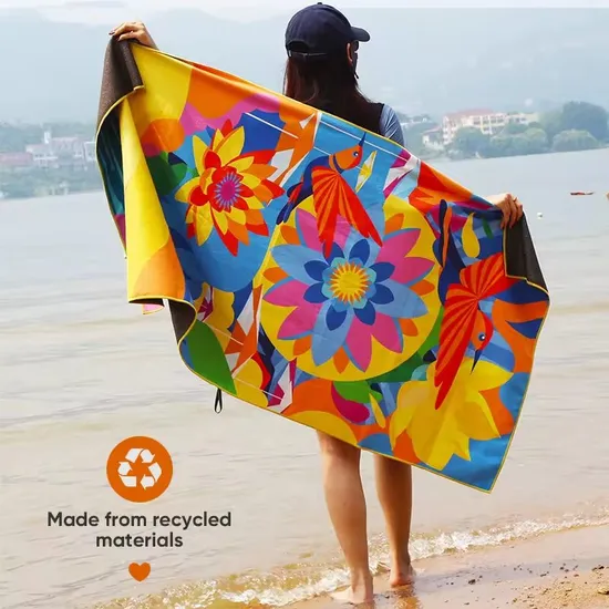 Personalized Inspired Beach Towels Custom Logo Microfiber Cotton Beach Towel