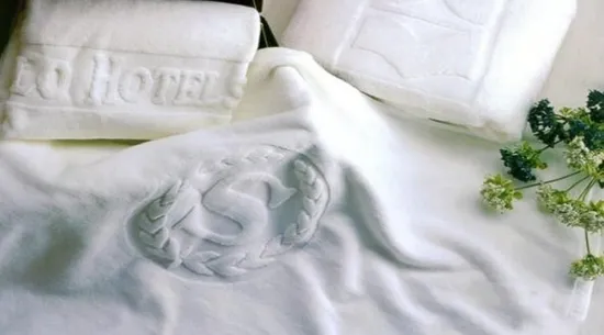 Jacquard 100% Cotton White Towels