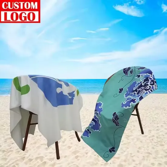 Custom Logo Size Pattern Popular OEM ODM Printed Microfiber Beach Towel