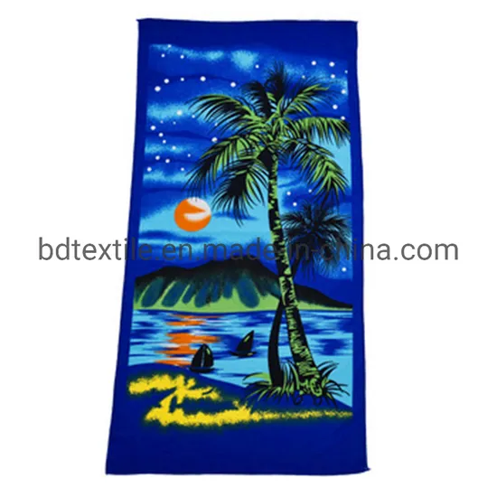 Customized Sublimated Digital Printed 70*140 Microfiber Beach Towel