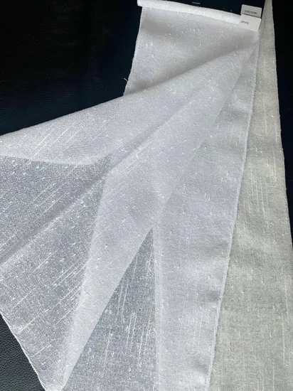 2025year New Look Slub and DOT Yarn Made Linen Looks Curtain Fabric