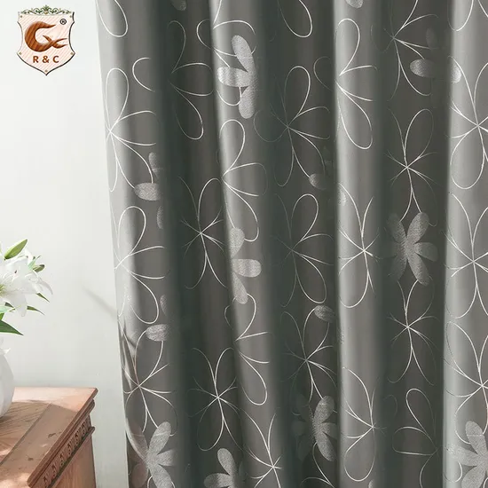 China Cheap Blackout Polyester Embroidered Printed Shade Window Curtains for Home and Hotel
