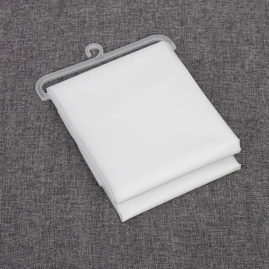 Factory Direct Wholesale Waterproof Customized PEVA White Shower Curtain for Bathroom