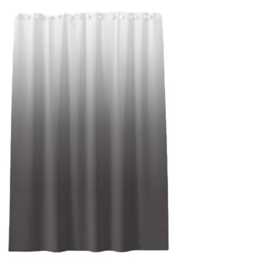 PEVA Eco-Friendly Soft Bathroom Drape Solid Color Gradient Waterproof Thick Shower Curtain