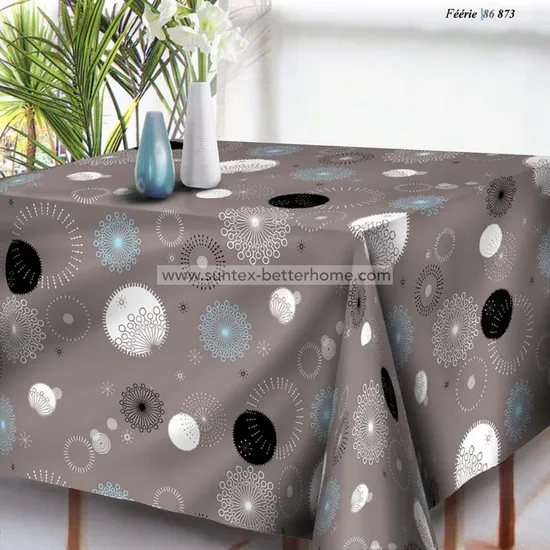 Custom Printed Polyester Table Covers Rectangular Tablecloth