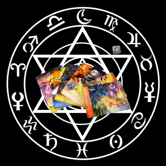 Non-Woven Tarot Tablecloth Rune Divination Altar Tarot Patch Table Cover for Magicians Daily Board Games Card Pad