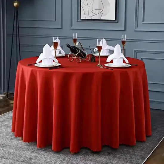 Factory Wholesale Hotel Restaurant Banquet Party Round Wedding Linen Tablecloth