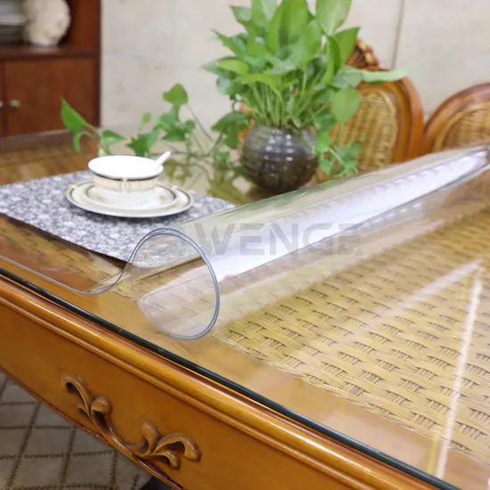 PVC Tablecloths Transparent Clear Tablecloth Plastic Soft Glass Waterproof Oilproof Transparent Plastic Table Cover