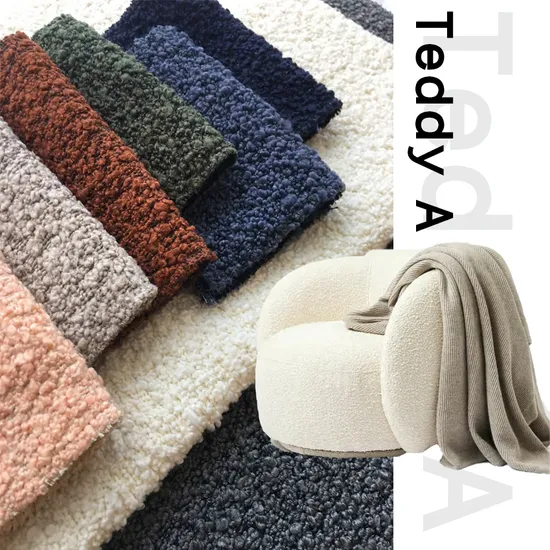 Best Selling Strong Texture Boucle Teddy Fur Sofa Fabric