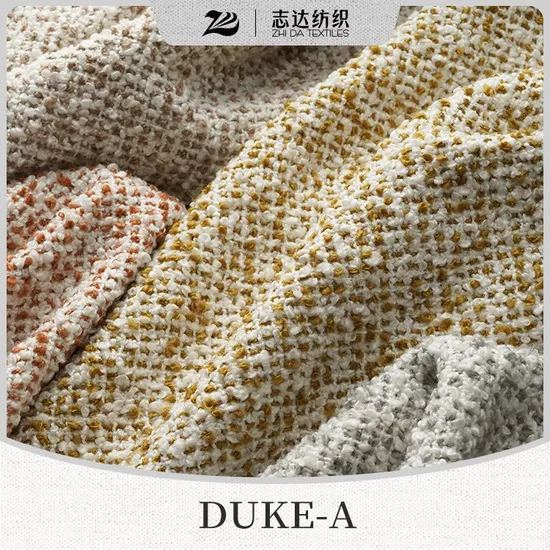 Textile Color Blended Boucle Curly Grainness Decoration Sofa Covering Fabric