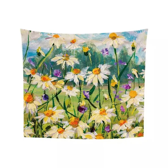 High Quality Thermal Transfer Printing Personalized Your Own for Wholesale Polyester Wall Hanging Decor Custom Tapestry