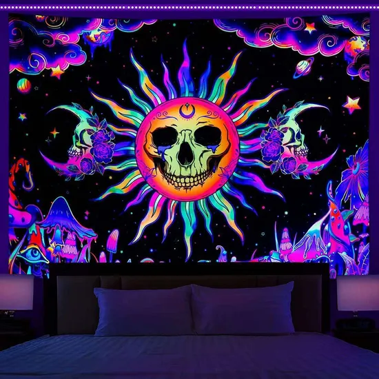 Low MOQ Tapestry Clothing Wall Hanging UV Print Light Polyester Wall Tapestries