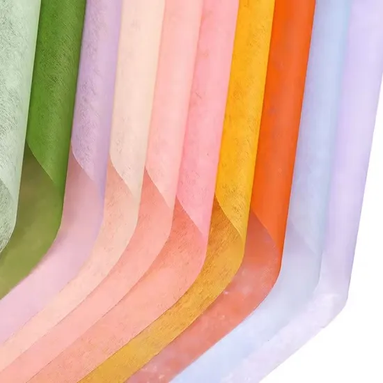 Hot Sale Multi Colors Decorative Nonwoven Floral Packing Fabrics Flower Wrapping Gift Packaging Soft Tissue Paper