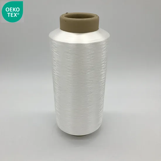 100% Polyester Yarn Cone Dyed Super Bright (TBR) Twisted Yarn 100d for Woven Label