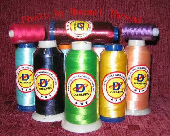 100% Polyester Embroidery Thread in Vibrant Colors