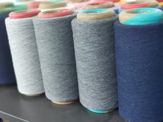 16s Black Grey Melange Navy Blue OE Regenerated Yarn for Socks Knitting