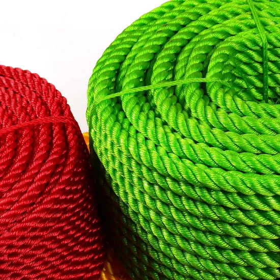 3 Strands Twisted PE Packing Rope Polypropylene Mooring Rope