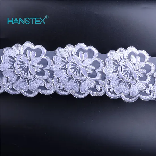 Wholesale Guipure Embroidery Applique Swiss Voile Trimming Bridal Wedding Tulle Sequin Lace