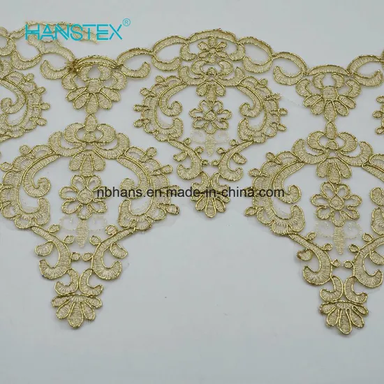 Hans Competitive Price Strong New Design Embroidery Lace on Organza
