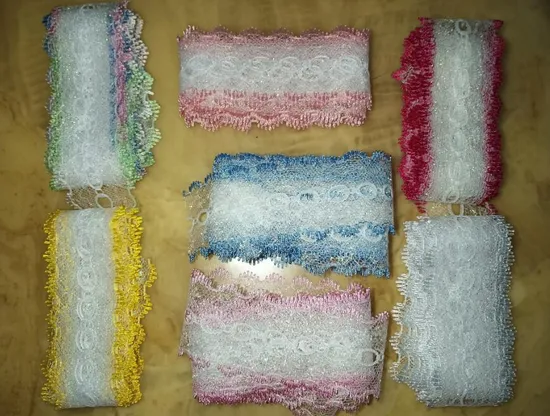 Popular Knitted Polyester Picot Eyelet Lace for Women Garment DIY