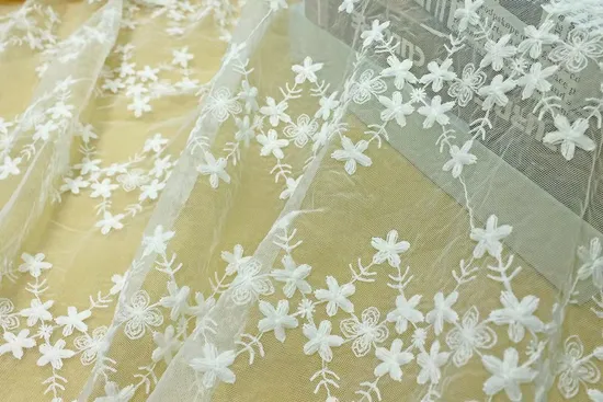 Water Soluble Web Lace Fabric Embroidery Lace for Wedding Dress Lady Garment