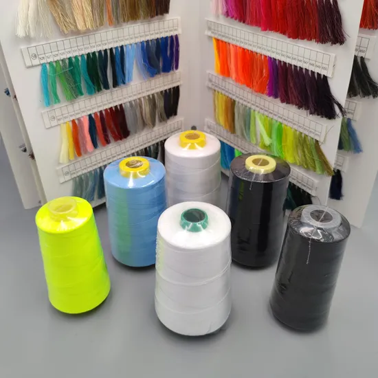 Wholesale High Quality 40/2 20/2 Sp Sewing Thread Dyed 100% Polyester for Garment Accessories with Silicone Oil