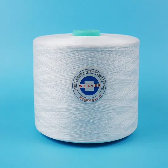 Ne 20s/2/3 100% Raw White Polyester Spun Yarn with Dyeing Tube
