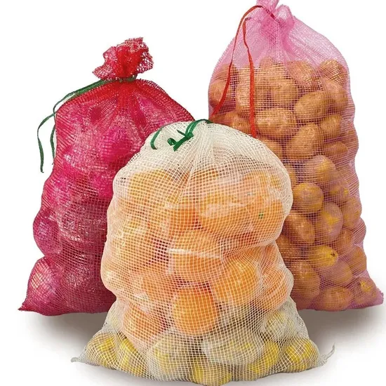 Agriculture Plastic Packing Rolls Vegetable Potato Garlic Cabbage Fruit Bean Packages 5kg 10kg 50lb 25kg 30kg 50kg Sack PE Raschel Onion Mesh PP Leno Net Bag