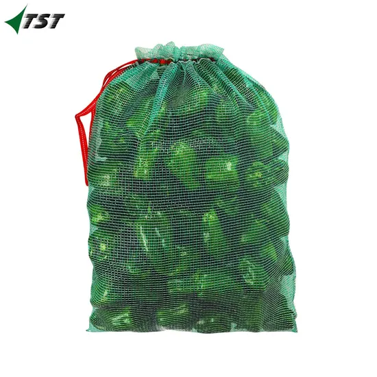Onion Packing Bags Raw Material 20kg 30kg 50kg Red Woven PP Green Leno Onion Mesh Bag for Packaging Onions and Potatoes