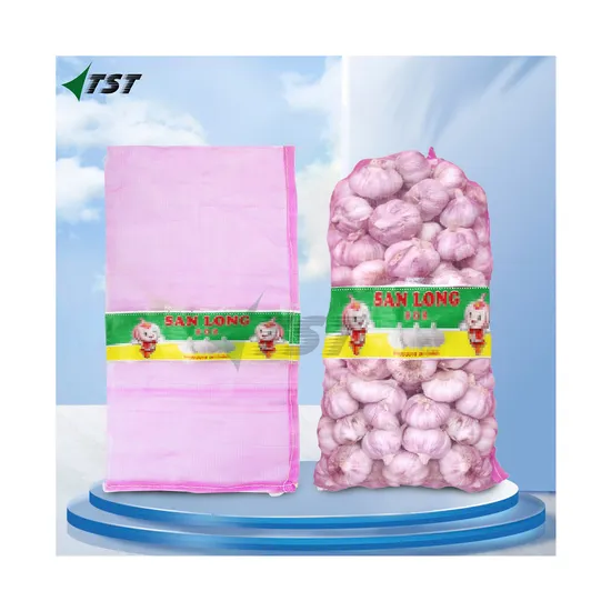 Purple Color Leno PE Monofilament Garlic Leno Mesh Bag for Peru Market