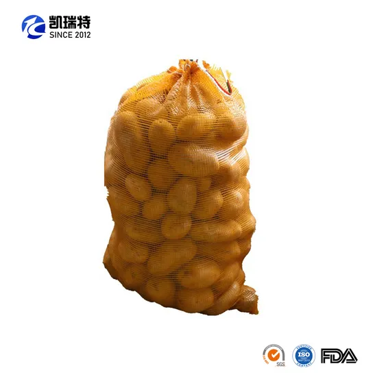 Customized Anti-UV Vegetable Onions Garlic Potato Firewood Plastic PP Tubular Leno Net Drawstring Mesh Bags