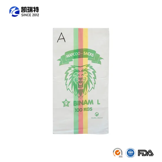 Customized Logo Printed Large Rice Flour Feed Fertilizer Charcoal Sugar Postal Flour PP Woven Bag