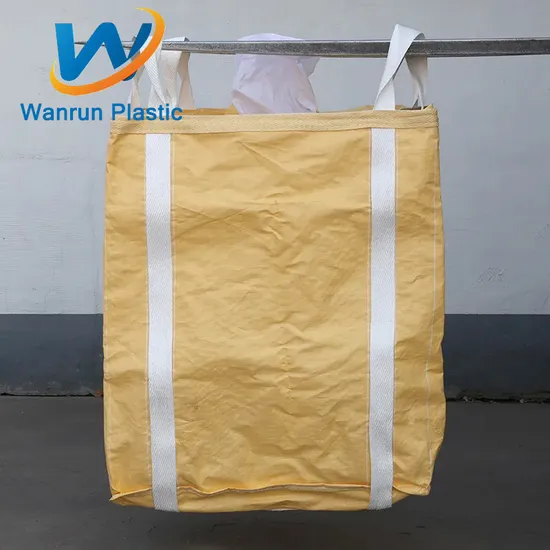 Robust Circular FIBC Jumbo Packaging Bags for Cement with Durable Woven PP Material and Sturdy Filling Belts