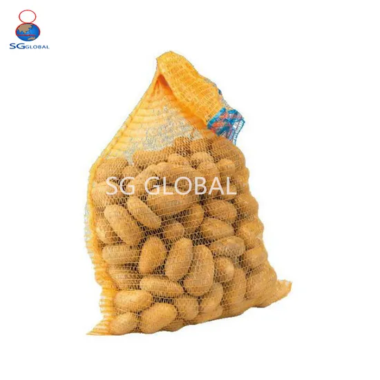 5kg 10kg 25kg Red Yellow Plastic Mesh Bag Sack Wholesale Food Packaging