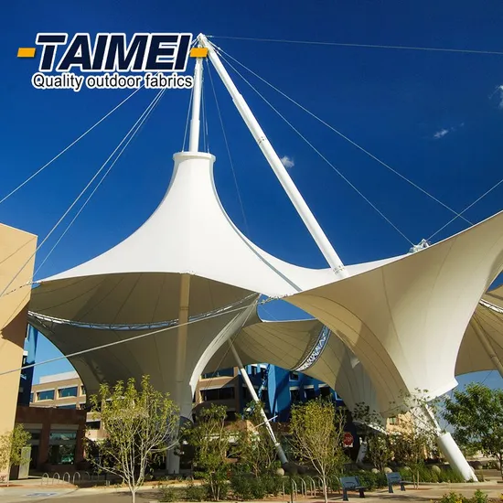 PVC Tensile Fabric Tensile Tent Membrane Structure Shelter Fabric for Park/Stadium