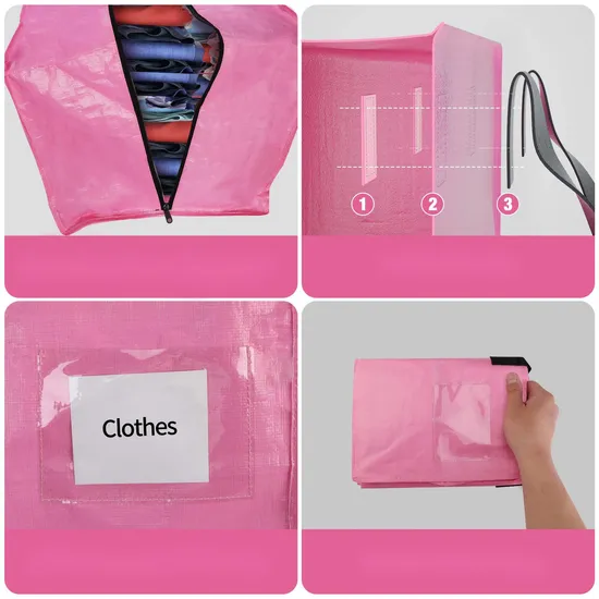 PP Woven Material Moving Bags Quilt Clothes Outdoor Camping Items Storage Bags Sundries Luggage Moving Bags