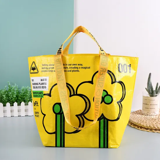 Wholesale Custom Logo Eco-Friendly Supermarket Grocery Polypropylene PP Woven Tote Bag Large Recycled Reusable Shopping Bag