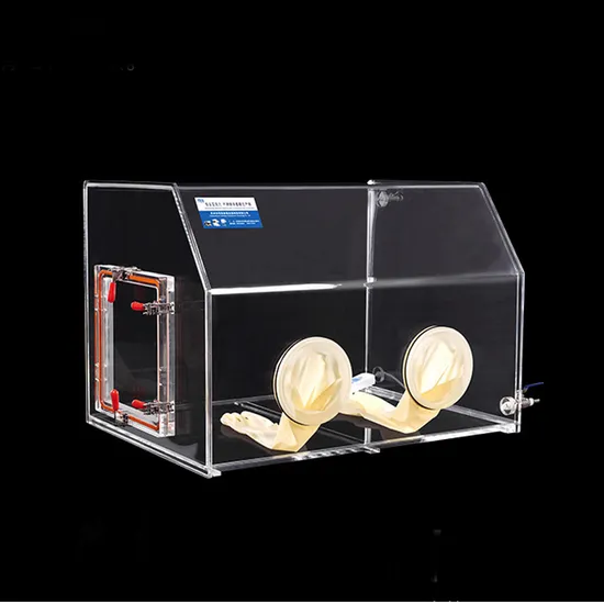 Acrylic Transparent Glove Box with Chamber Size 600*400*500mm