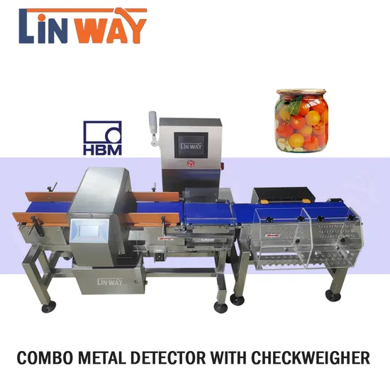 Combo Food Metal Detector with Check Weigher Bag Bottle Cookies