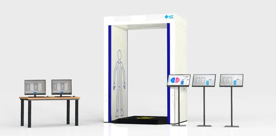 Advanced Millimeter Wave Human Body Security Scanner- Narrow Version