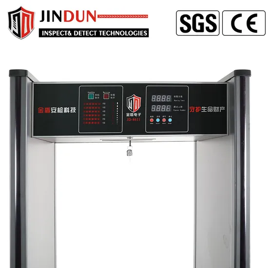 6 Zones Portable Walking Through Metal Detector for Subway Entries