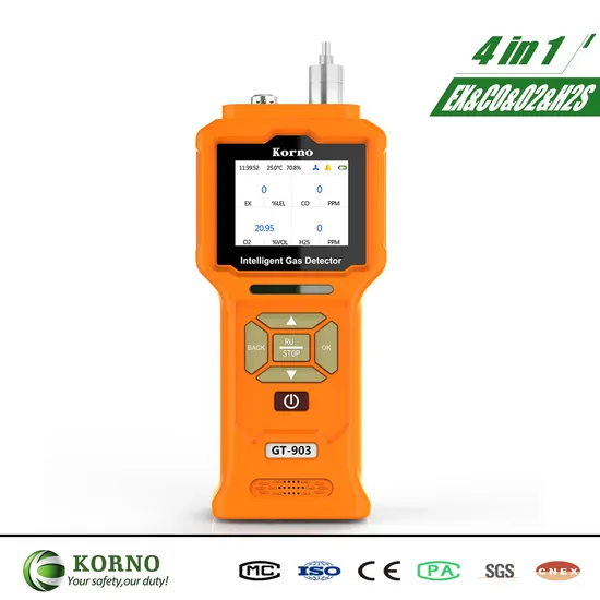 IP66 Portable Multi Gas Detector 4 in 1 Smart Detector Combustible and Toxic Detector Lel/O2/Co/H2s