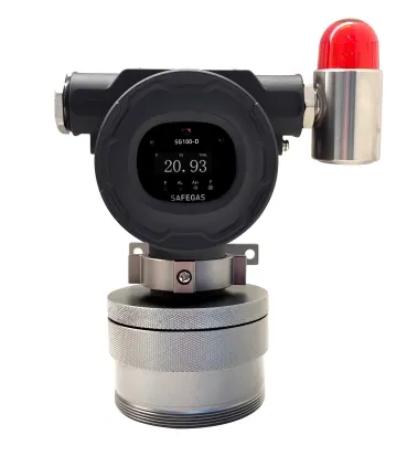 Online Gas Detector 7*24h Iecex Explosion Proof Certificated O2, Nh3, So2 3 in 1 Detector for Industrial Use