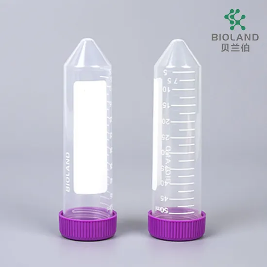 Bioland Factory Outlet Conical Sterile PP Centrifuge Tubes 50ml Sterile Test Tubes Clear Bulk