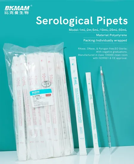 Graduated Serological Pipette Sterile Serological Pipette Individual Package