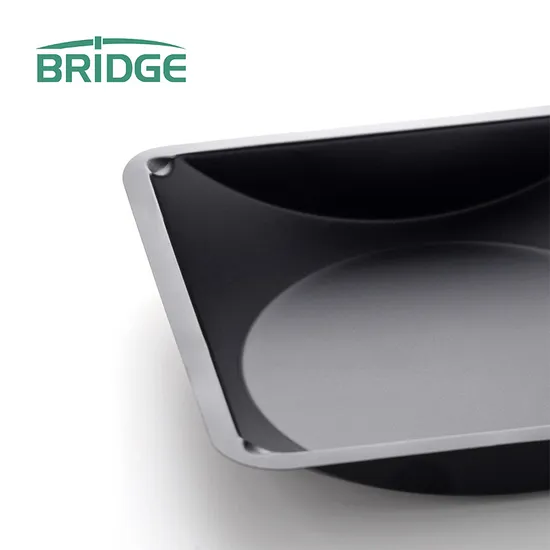 330ml Black Square Weighing Dishes/Boats with Small Easy-Pour Spout