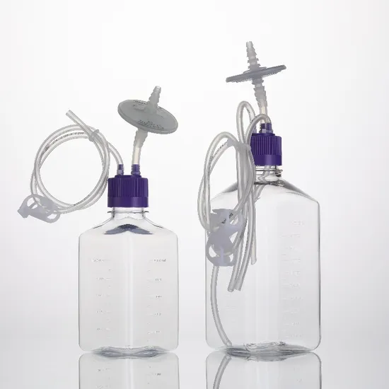 Medical Supplier Plastic 2-Port Cap PETG Single-Use Bottle Assembly System