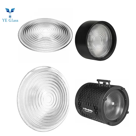 Molded Pressed Glass Optical Lens Spotlight Threaded Lenses